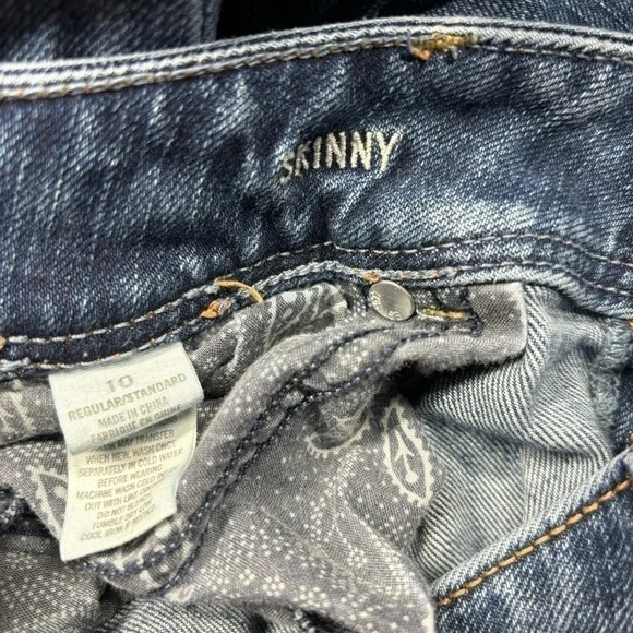 American Eagle Jeans Womens 10 Skinny Stretch Dark Wash Denim Casual Basic Party - Picture 3 of 5